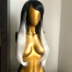 Black and white ombré cosplay wig